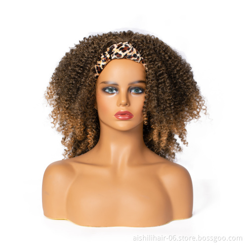 aishilihair headband wigs for black woman synthetic headband wig curly headband wig